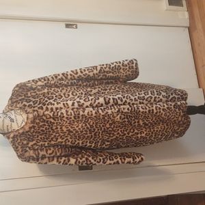 Fever Faux Leopard Coat Size M
